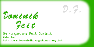 dominik feit business card